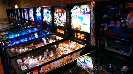 Pinball along the right wall