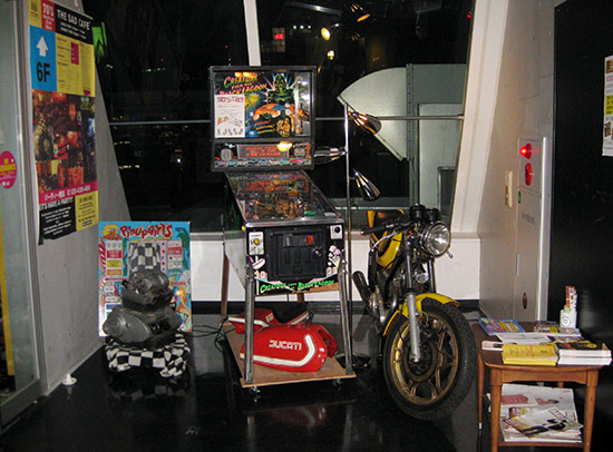 A pinball on wheels