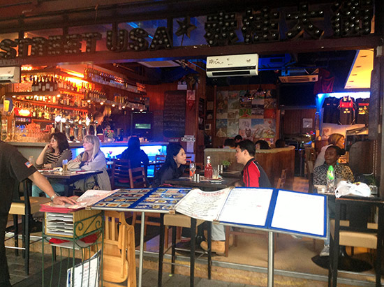Inside the restaurant