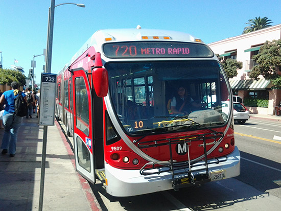 The 720 bus to Santa Monica Pier