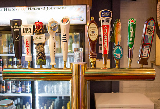 Beers on tap