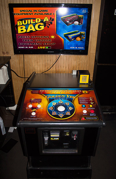 On the other side of The Sopranos was a Golden Tee 2016 game