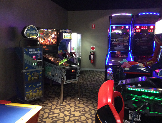 Strike Bowling Bar's game room