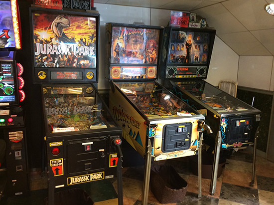 The three pinballs at Taito Inn