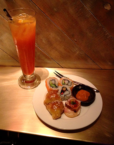 Dim sum with a drink