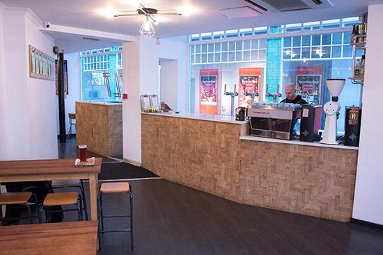 The bar area