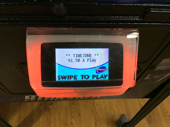 Swipe cards are used to pay for games