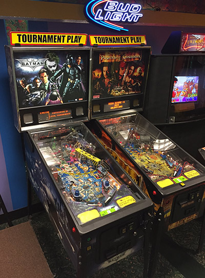 The two pinballs at the Tivoli Bowl
