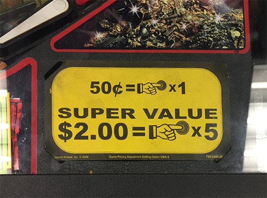 Only fifty cents a game