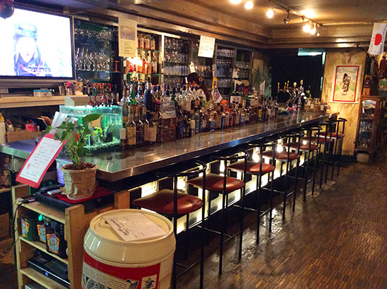The bar area