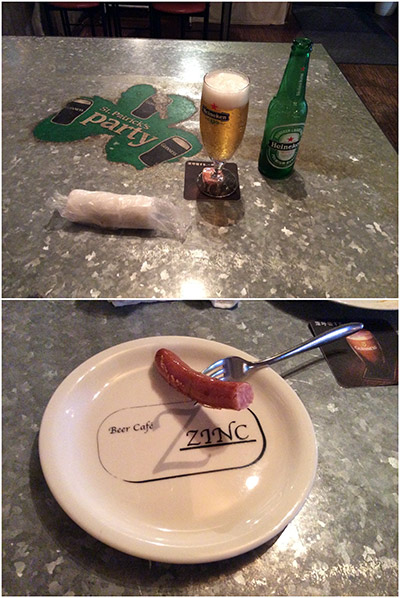 One of the drinks and one of the dinner snacks